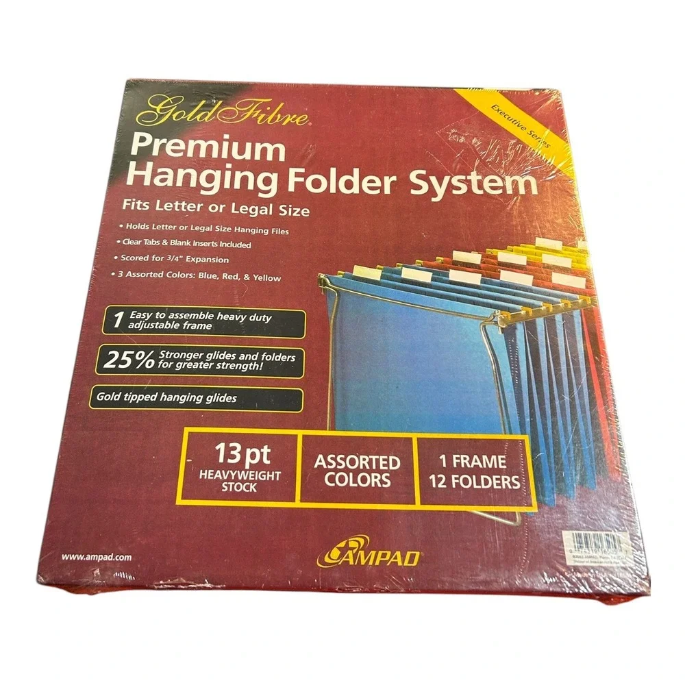 Ampad Gold Fibre Premium Hanging Letter Legal Folder System 23pt Assorted Colors
